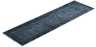 Overdyed One-of-a-Kind Wool Gray Runner 2' 5" x 8' 5"
