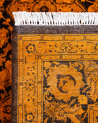 Overdyed Hand-Knotted Orange Area Rug 6' 3" x 8' 10"