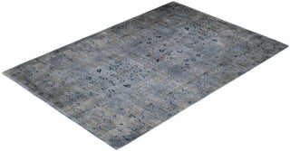 Fine Vibrance, One-of-a-Kind Hand-Knotted Area Rug  - Gray, 4' 7" x 6' 8"