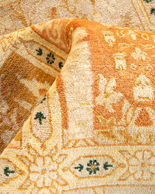 Traditional Hand Knotted Brown Area Rug 4' 8" x 6' 9"