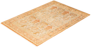 Traditional Hand Knotted Brown Area Rug 4' 8" x 6' 9"