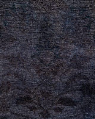 Overdyed Hand-Knotted Black Area Rug 9' 2" x 12' 7"