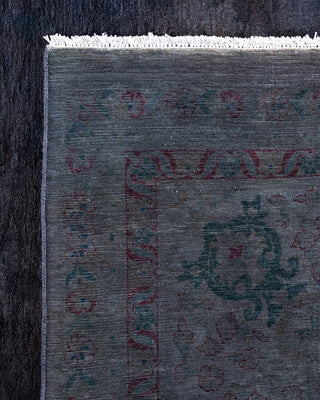 Overdyed Hand-Knotted Black Area Rug 9' 2" x 12' 7"