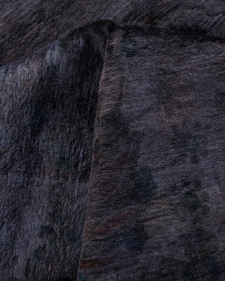 Overdyed Hand-Knotted Black Area Rug 9' 2" x 12' 7"