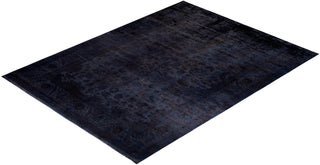 Overdyed Hand-Knotted Black Area Rug 9' 2" x 12' 7"