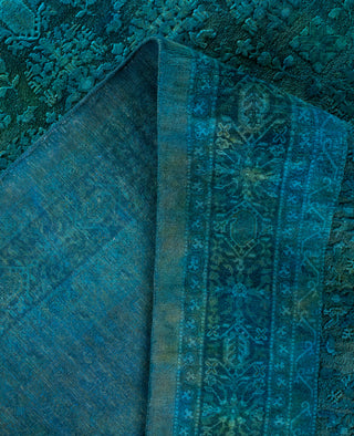 Overdyed One-of-a-Kind Wool Green Area Rug 10' 2" x 15' 10"