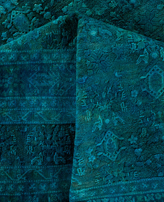 Overdyed One-of-a-Kind Wool Green Area Rug 10' 2" x 15' 10"