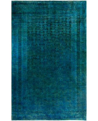 Overdyed One-of-a-Kind Wool Green Area Rug 10' 2" x 15' 10"