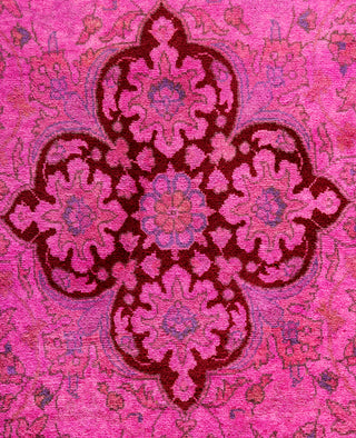 Overdyed One-of-a-Kind Wool Pink Area Rug 9' 1" x 18' 10"