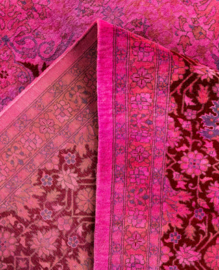 Overdyed One-of-a-Kind Wool Pink Area Rug 9' 1" x 18' 10"