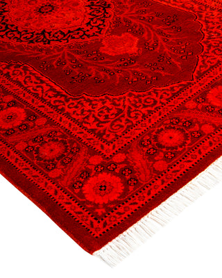 Contemporary Hand-Knotted Overdyed Orange Area Rug 2' 7" x 4' 4"