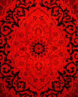 Contemporary Hand-Knotted Overdyed Orange Area Rug 2' 7" x 4' 4"