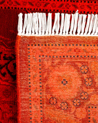 Contemporary Hand-Knotted Overdyed Orange Area Rug 2' 7" x 4' 4"