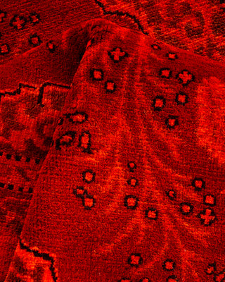 Contemporary Hand-Knotted Overdyed Orange Area Rug 2' 7" x 4' 4"