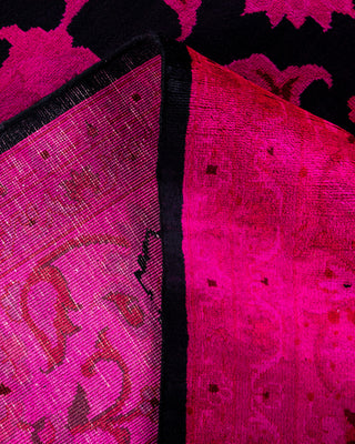 Contemporary Hand-Knotted Overdyed Pink Area Rug 8' 2" x 10' 3"