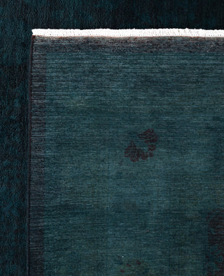 Overdyed One-of-a-Kind Wool Blue Area Rug 9' 2" x 12' 1"