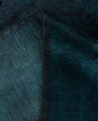 Overdyed One-of-a-Kind Wool Blue Area Rug 9' 2" x 12' 1"