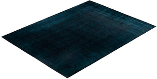 Overdyed One-of-a-Kind Wool Blue Area Rug 9' 2" x 12' 1"