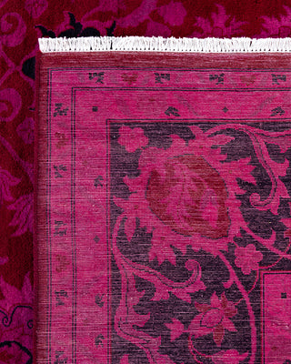 Contemporary Hand-Knotted Overdyed Pink Area Rug 8' 2" x 10' 3"