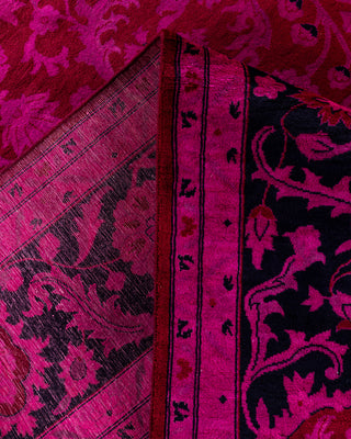 Contemporary Hand-Knotted Overdyed Pink Area Rug 8' 2" x 10' 3"
