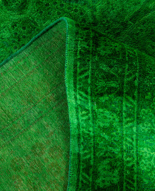 Contemporary Overdyed Wool Hand Knotted Green Area Rug 8' 2" x 10' 3"