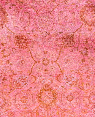 Overdyed One-of-a-Kind Wool Pink Runner 3' 1" x 8' 1"