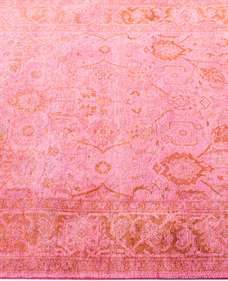 Overdyed One-of-a-Kind Wool Pink Runner 3' 1" x 8' 1"
