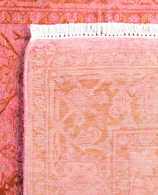 Overdyed One-of-a-Kind Wool Pink Runner 3' 1" x 8' 1"