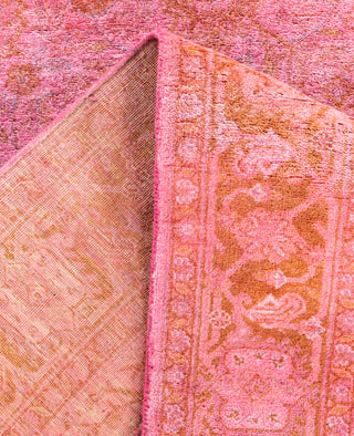 Overdyed One-of-a-Kind Wool Pink Runner 3' 1" x 8' 1"