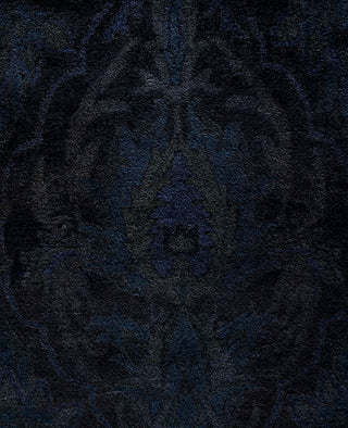 Overdyed One-of-a-Kind Wool Black Area Rug 9' 2" x 12' 4"