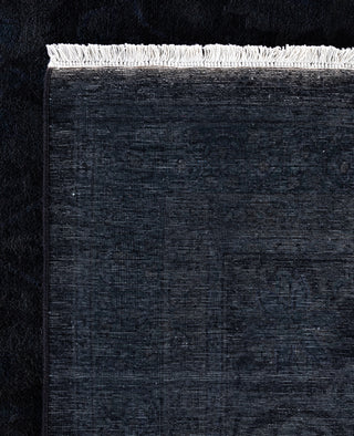 Overdyed One-of-a-Kind Wool Black Area Rug 9' 2" x 12' 4"