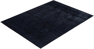 Overdyed One-of-a-Kind Wool Black Area Rug 9' 2" x 12' 4"