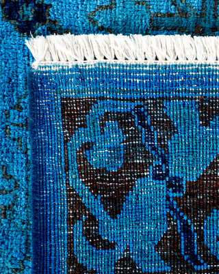 Overdyed Hand Knotted Blue Area Rug 9' 1" x 11' 10"