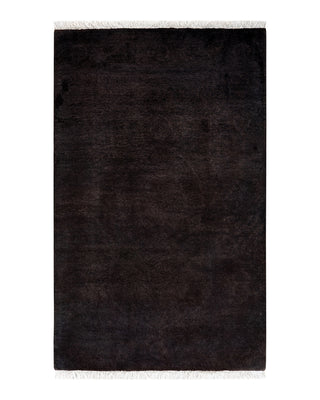 Contemporary Fine Vibrance Brown Wool Area Rug 2' 8" x 4' 4"