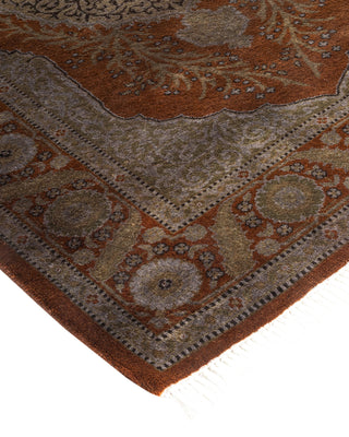 Modern Overdyed Hand Knotted Wool Brown Area Rug 2' 9" x 4' 2"