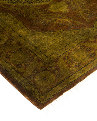 Modern Overdyed Hand Knotted Wool Gold Area Rug 2' 8" x 4' 3"