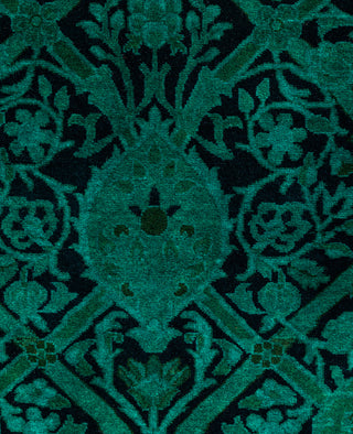 Fine Vibrance, One-of-a-Kind Hand-Knotted Area Rug  - Green, 2' 8" x 4' 1"