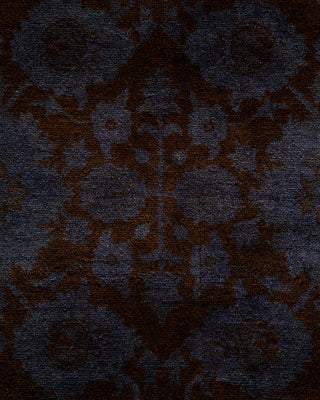 Contemporary Hand-Knotted Overdyed Purple Area Rug 6' 1" x 9' 1"