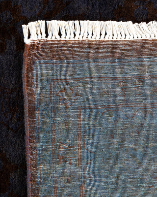 Contemporary Hand-Knotted Overdyed Purple Area Rug 6' 1" x 9' 1"
