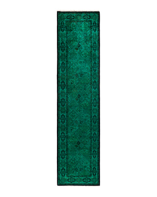 Modern Fine Vibrance Green Runner 2' 7" x 10' 9"