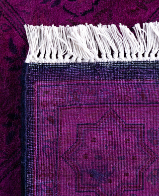Overdyed Hand-Knotted Wool Modern-Contemporary Purple Runner 2' 7" x 20' 1"