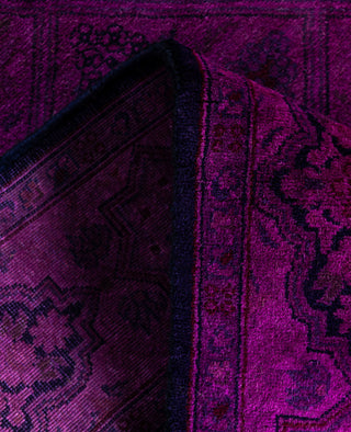 Overdyed Hand-Knotted Wool Modern-Contemporary Purple Runner 2' 7" x 20' 1"