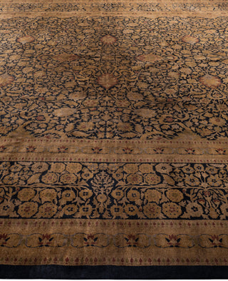 Overdyed One-of-a-Kind Wool Gold Area Rug 12' 2" x 15' 9"