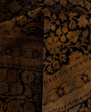 Overdyed One-of-a-Kind Wool Gold Area Rug 12' 2" x 15' 9"