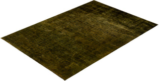 Modern Overdyed Hand Knotted Wool Green Area Rug 10' 1" x 14' 0"