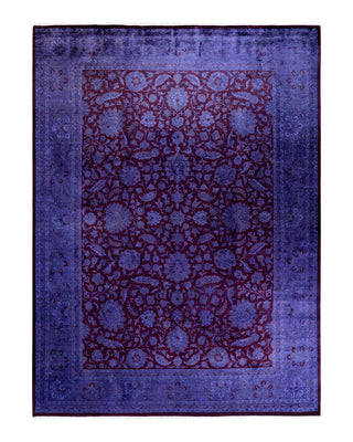 Contemporary Fine Vibrance Red Wool Area Rug 9' 2" x 12' 6"