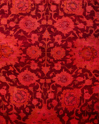 Contemporary Hand-Knotted Overdyed Pink Area Rug 8' 1" x 10' 1"
