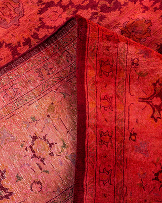 Contemporary Hand-Knotted Overdyed Pink Area Rug 8' 1" x 10' 1"