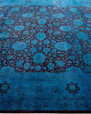 Contemporary Hand Knotted  Blue Area Rug 8' 4" x 10' 2"