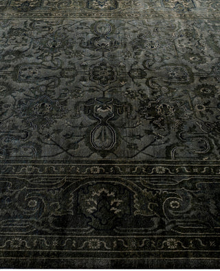 Overdyed One-of-a-Kind Wool Gray Area Rug 6' 1" x 9' 2"